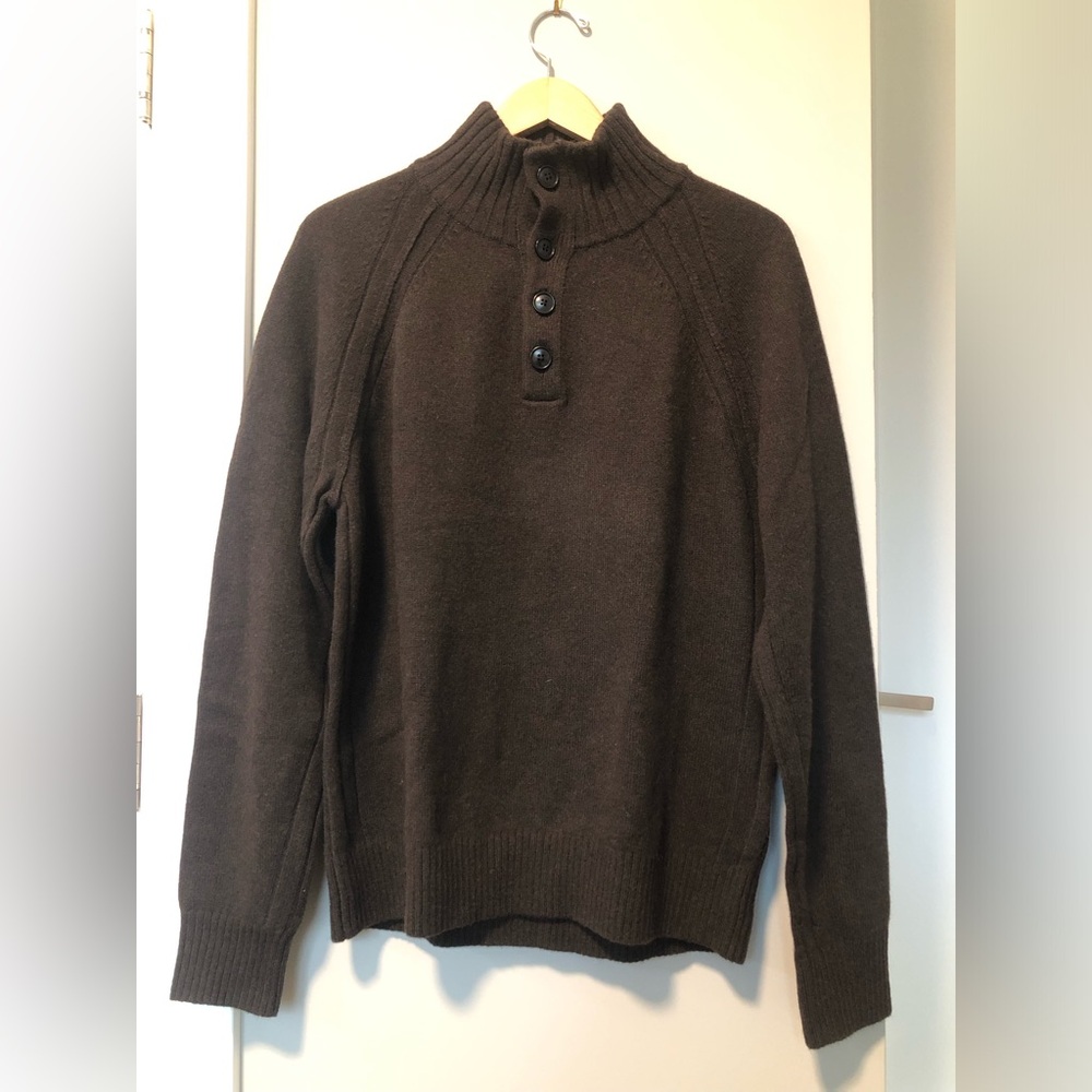 Banana Republic Men's Italian Wool-Blend Mock-Neck Sweater